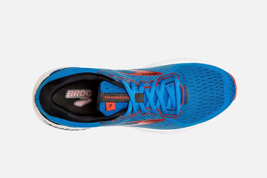 Brooks Transcend 7 Road Loopschoenen Heren - Blauw/Rood - 897163GUK